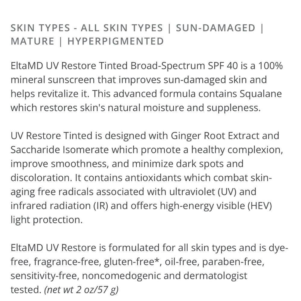 EltaMD UV Restore Tinted Broad-Spectrum SPF 40 Sunscreen - Picture 4 of 6
